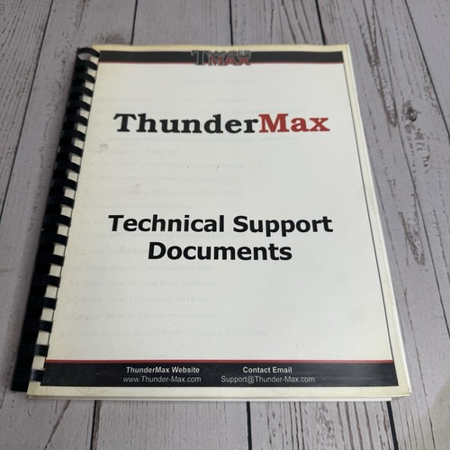 Thundermax technical support - technical,